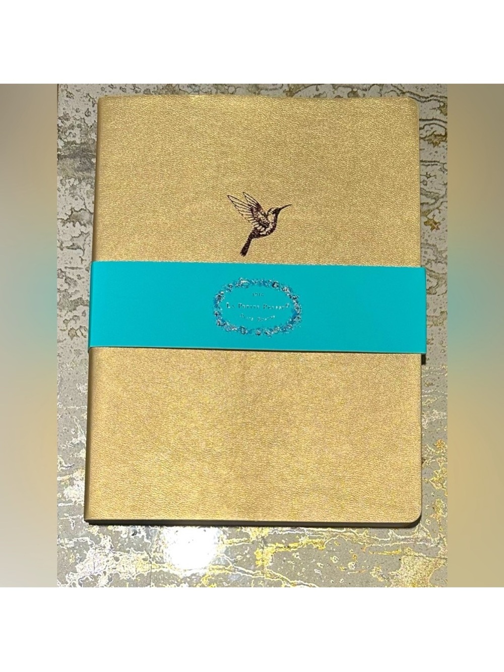 Graphique De France Gold Notebook with Turquoise Band
